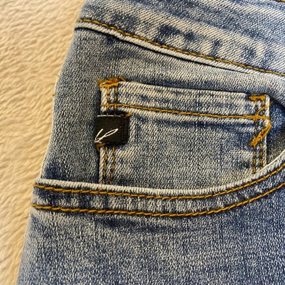 KanCan Women's Jeans 30x26 Mid-Rise Destroyed Skinny With Leopard Print Patches - Picture 12 of 16